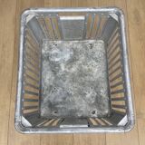 Large industrial aluminum laundry crate from the 60s