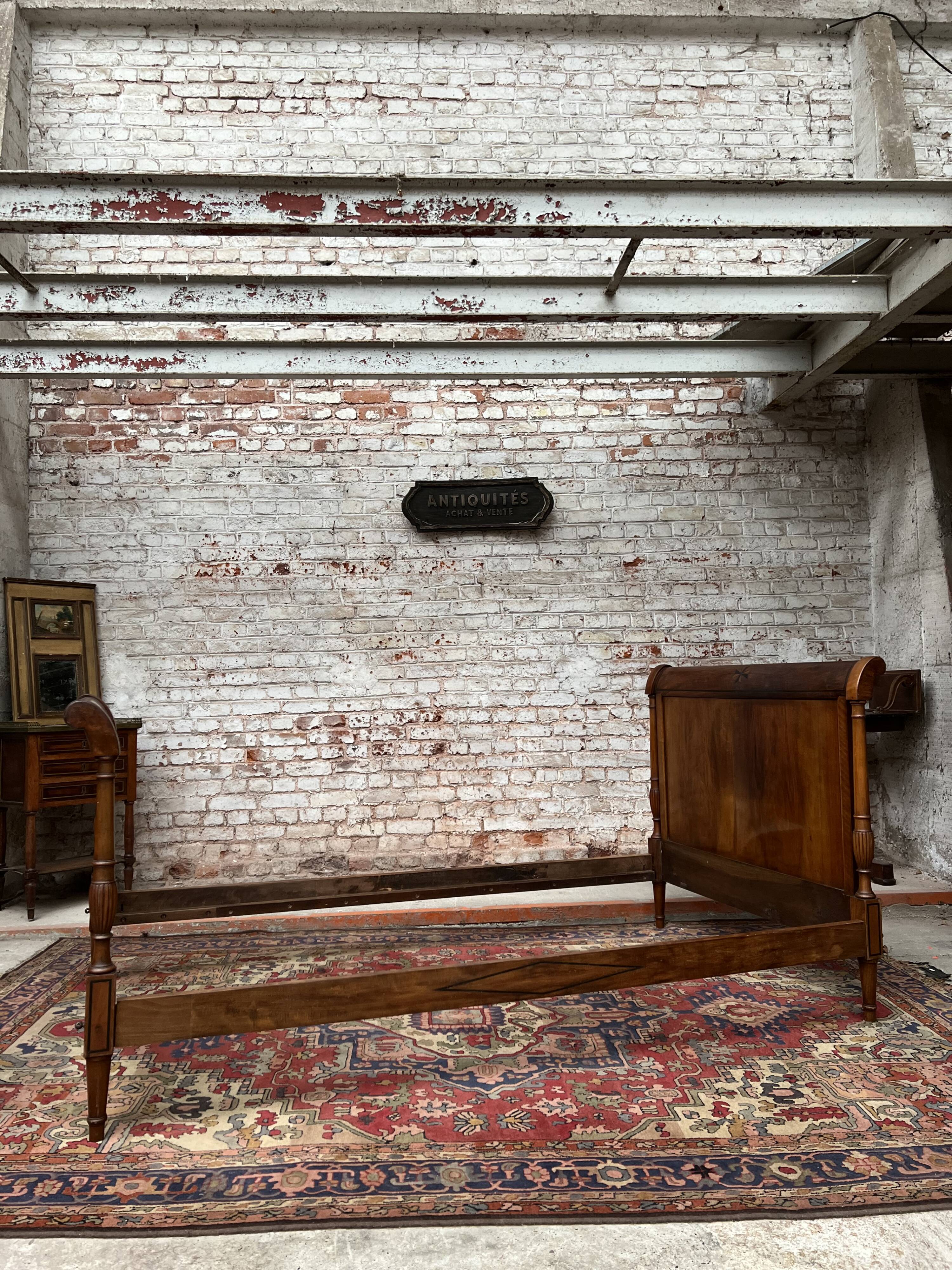 Mahogany bed from the 18th century Directoire period