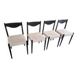 Set of 4 Scandinavian teak chairs, 1970s