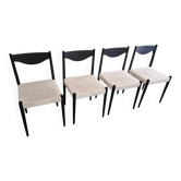 Set of 4 Scandinavian teak chairs, 1970s