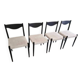 4 chaises scandinaves en teck, années 1970