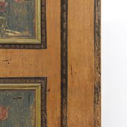 Antique Rustic Farmhouse Folk Art Painted Bridal Cabinet 1822