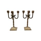 Old Dutch brass candelabras, 1920s