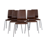 Suite of 6 scandinavian design chairs