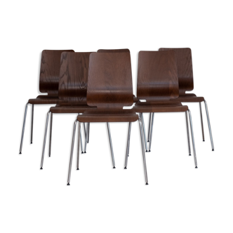 Suite of 6 scandinavian design chairs