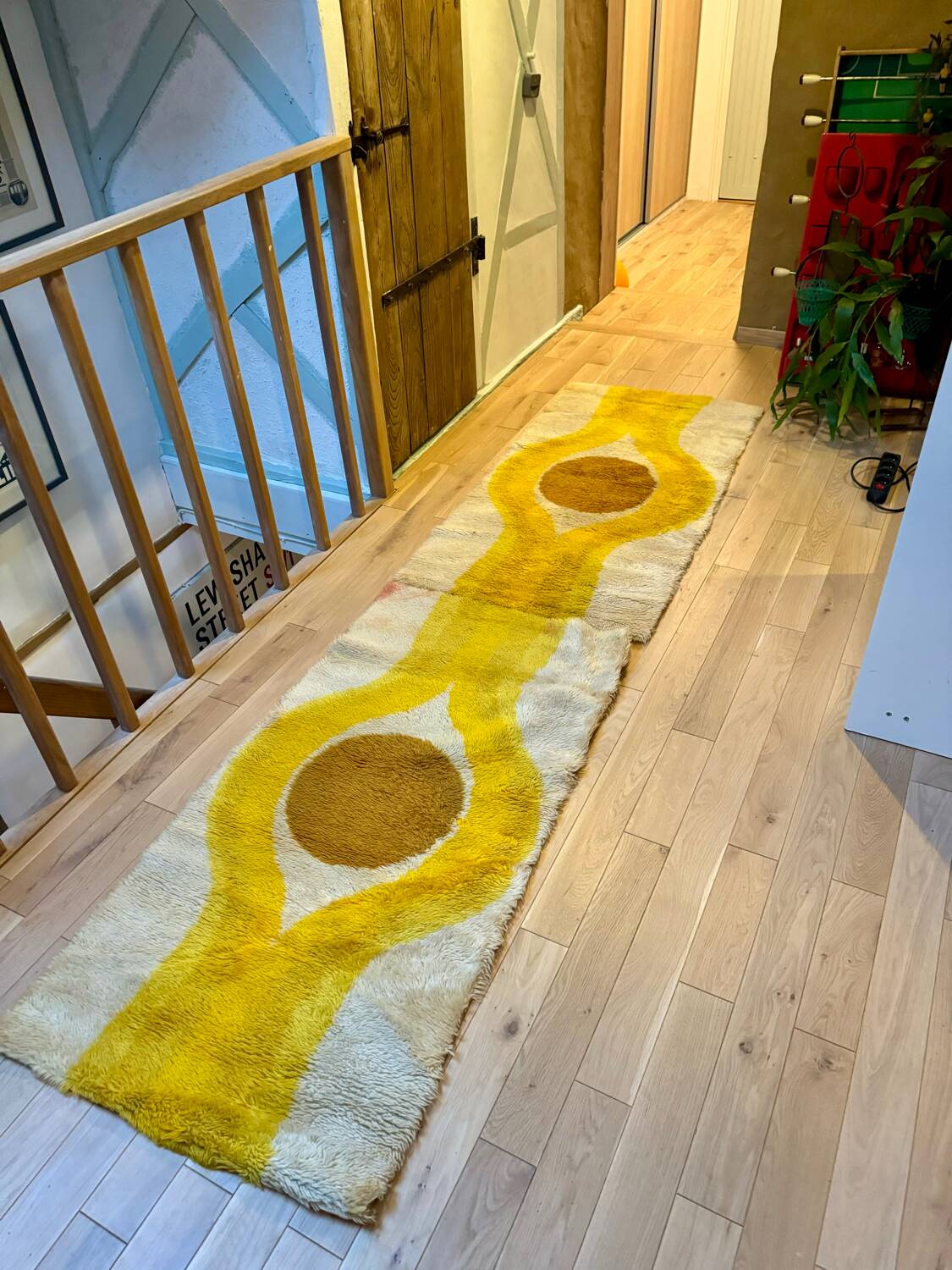 Pair of beautiful Dutch Space Age rugs / 130x70