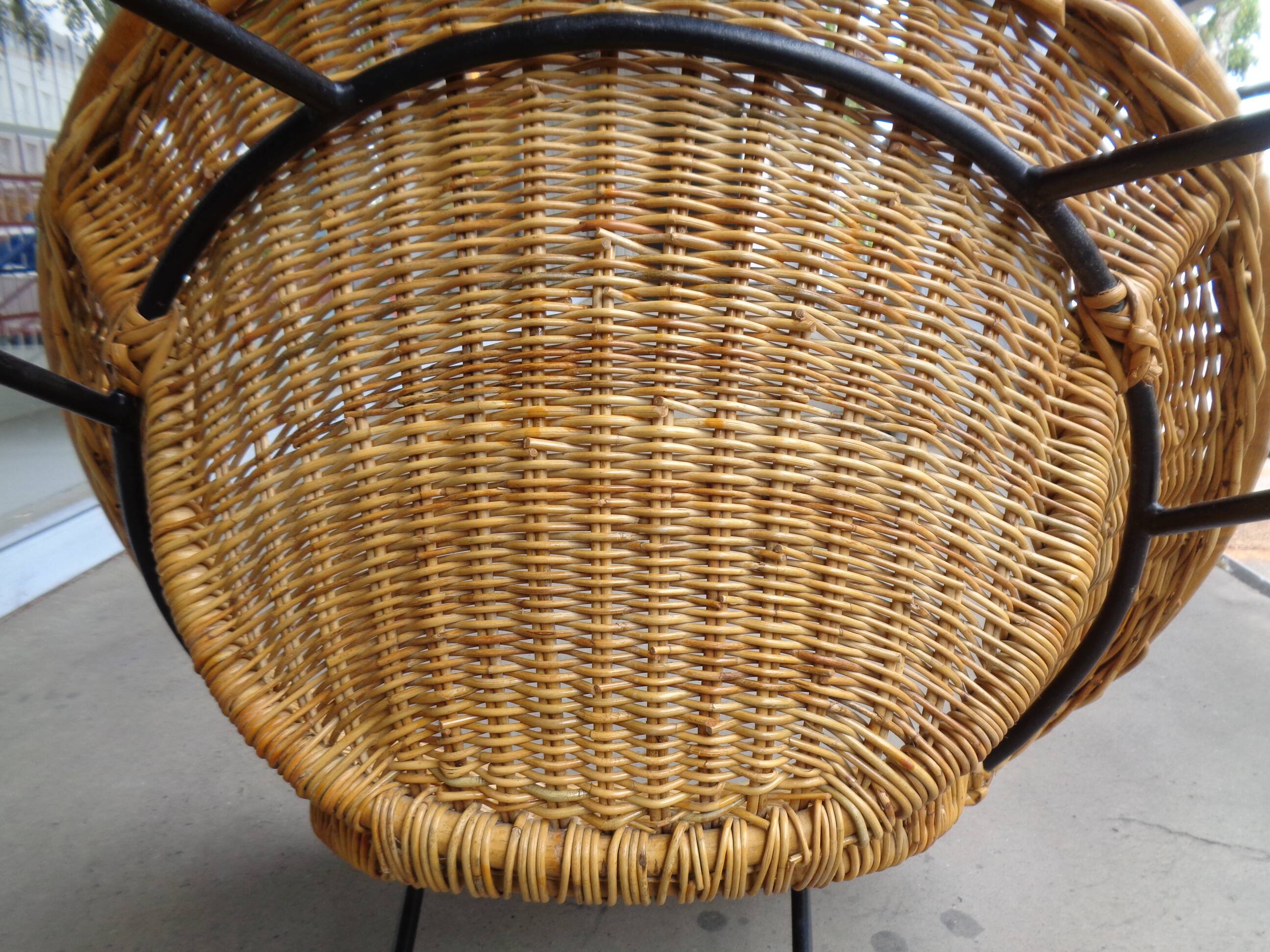 Mid-Century German Bamboo Chairs, 1960s, Set of 2