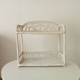 Vintage rattan wall shelf