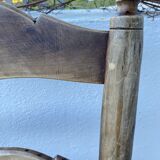 Pair of country straw chairs