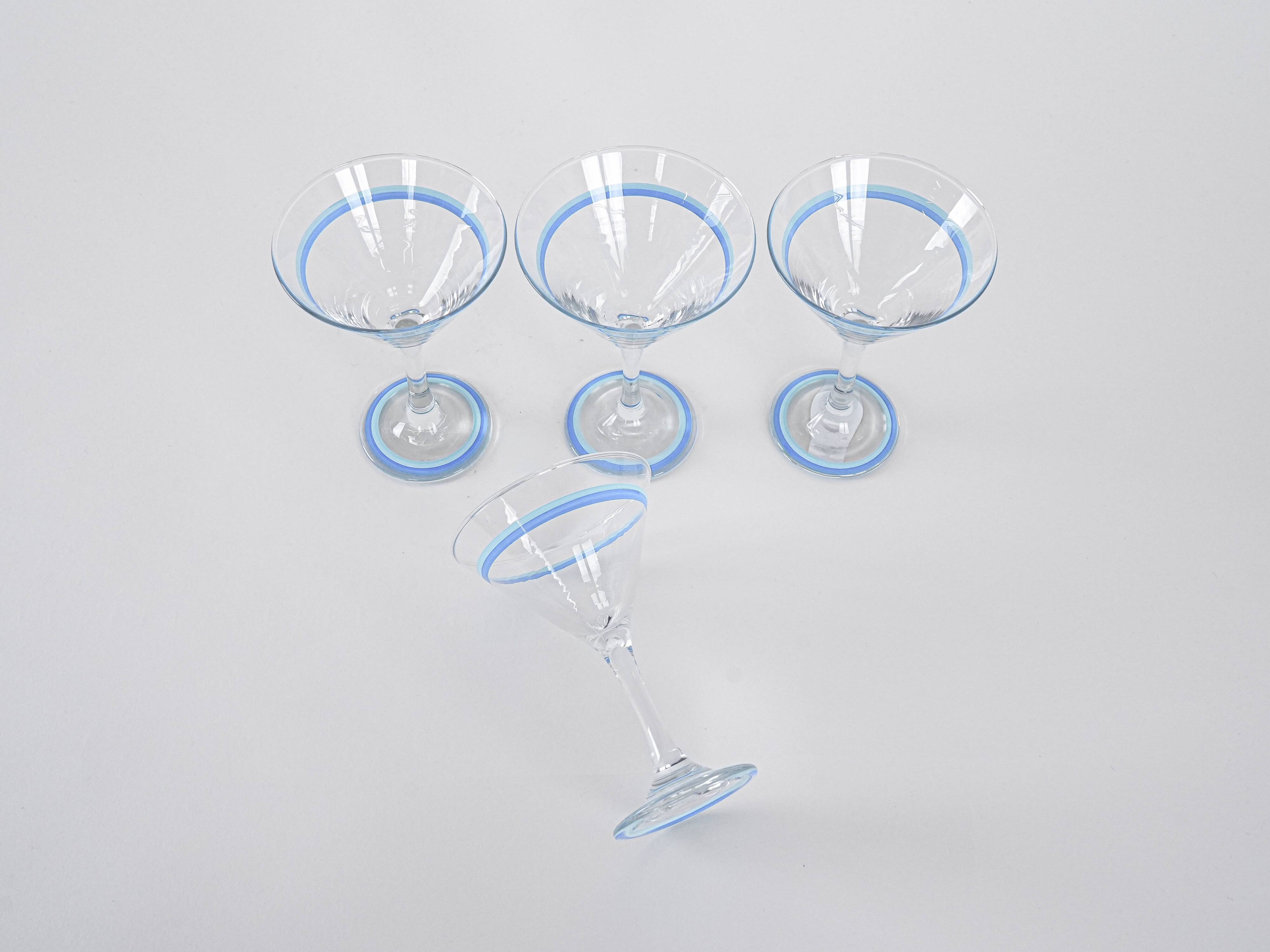 Set of martini glasses, Danish design, 1970s, manufactured in Denmark