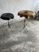 Set of 2 vintage Italian side tables in raffia.
