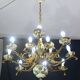 Manila, large size 12 light Italian vintage ceramic chandelier, 1960