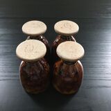 Lot of 4 flamed sandstone cups