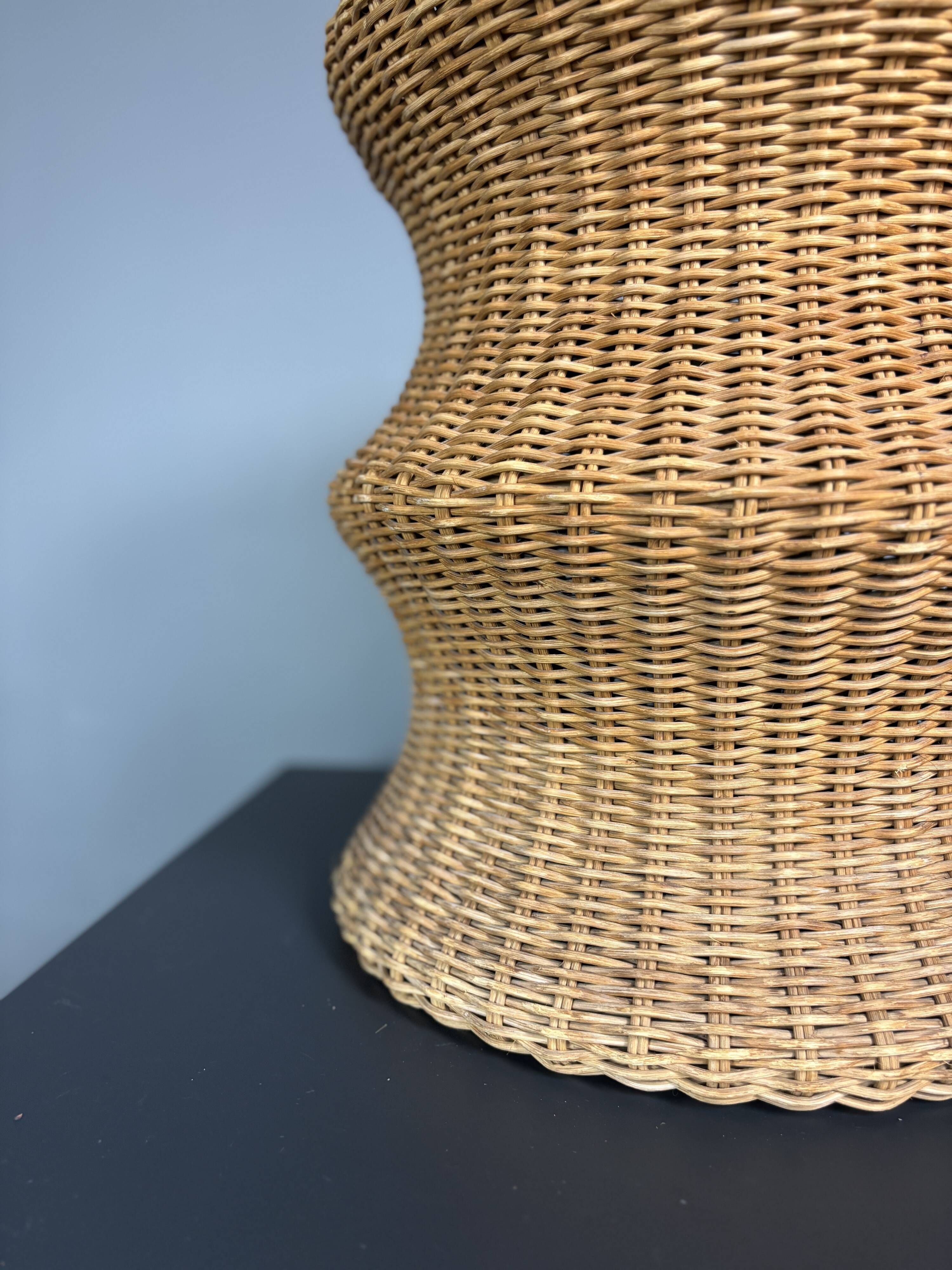Rattan Juttu Mushroom Stool by Eero Aarnio for Artek, Finland, 1960s