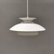 White hanging lamp from the 1980s, produced by Form-Light Denmark.