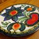 Decorative plate 70s Stylized flower and heart pattern