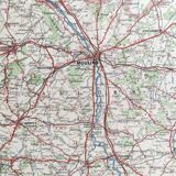 Old Burgundy map Taride edition 1920