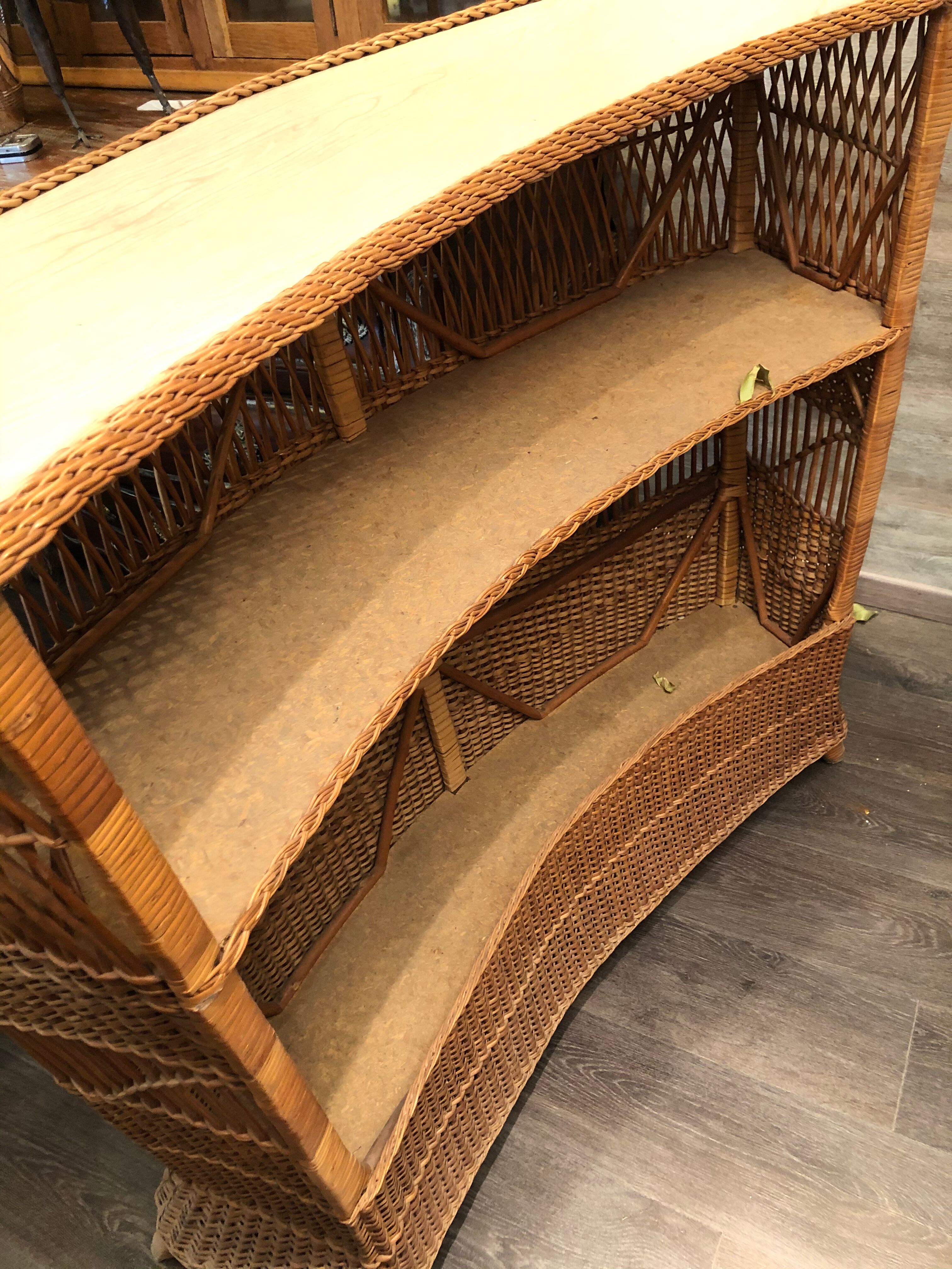 1960 vintage wicker bar