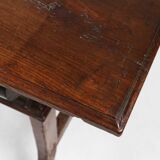 Table console espagnole ancienne en chêne avec tiroirs fabriqués à la main, 18ème siècle