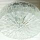 Set of 3 textured moulded glass ceiling lights/wall lights from the 1970s.