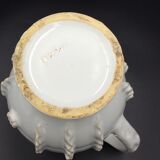 White enamelled ceramic pitcher emile tessier malicorne