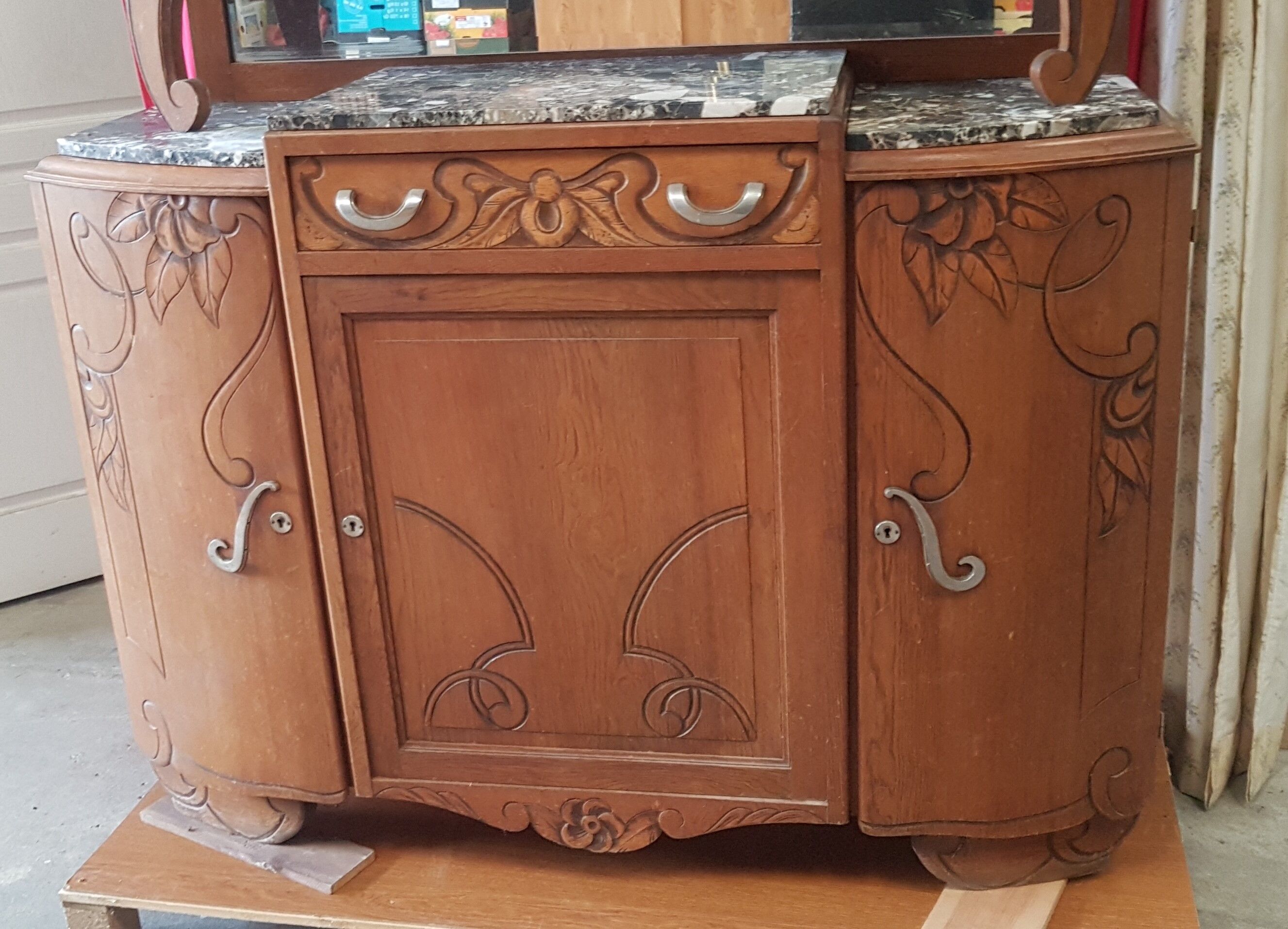 Vaisselier, buffet 2 body 40s