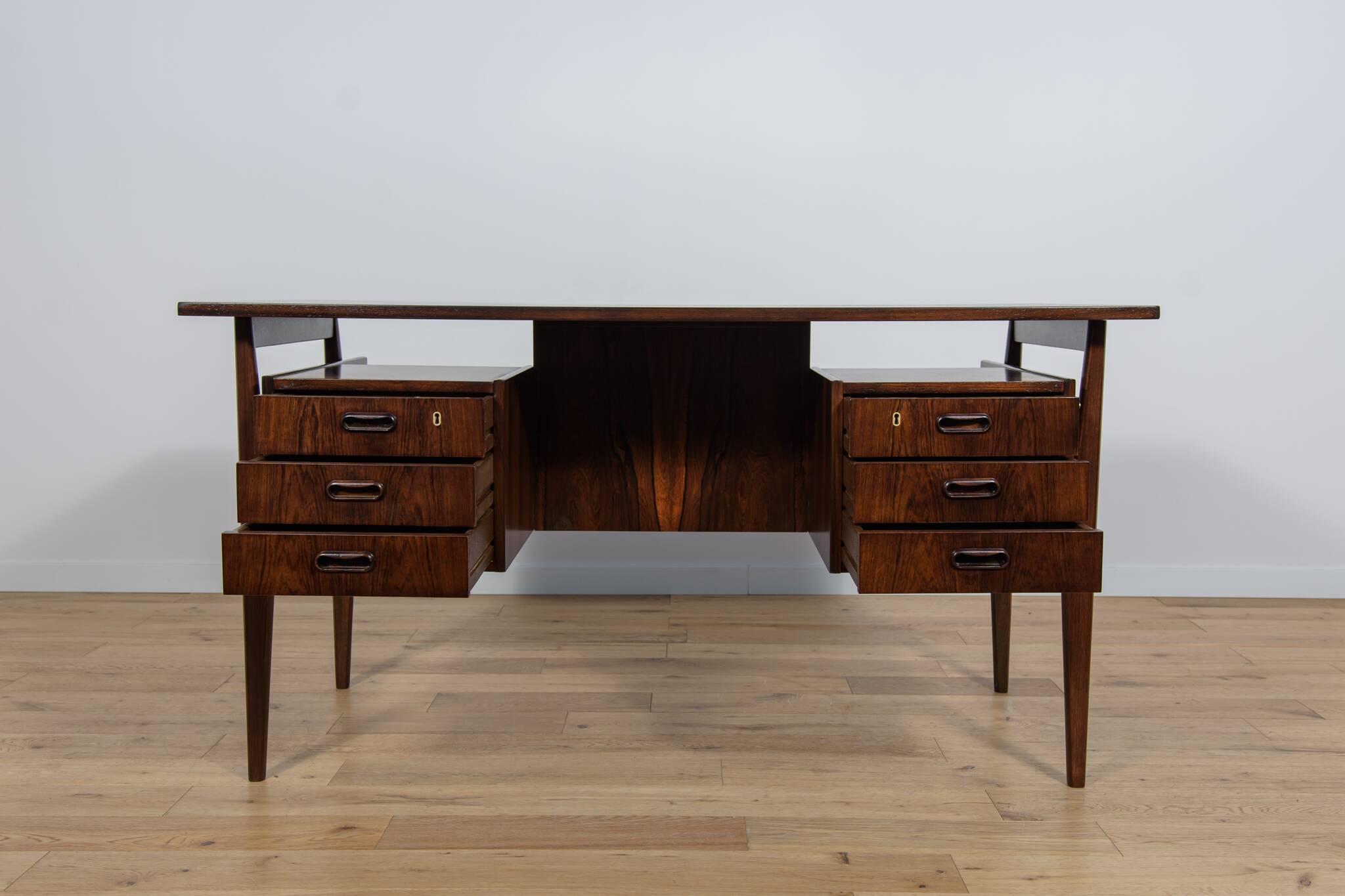 Mid Century Rosewood Desk by Gunnar Nielsen Tibergaard for Tibergaard, 1960s
