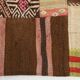 Tapis Kilim fait main contemporain rouge et marron, 165x240 cm