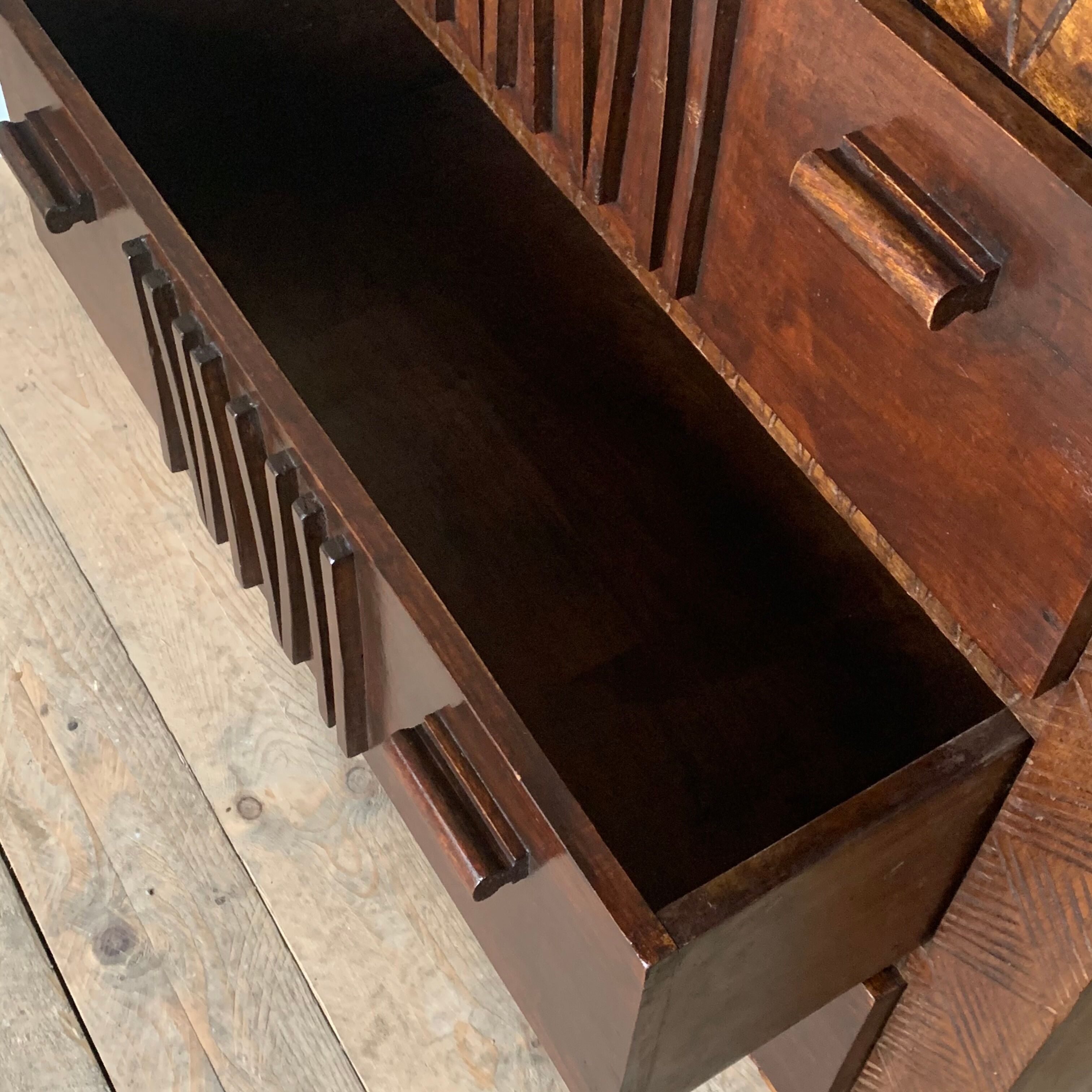 Commode bohème vintage en bois