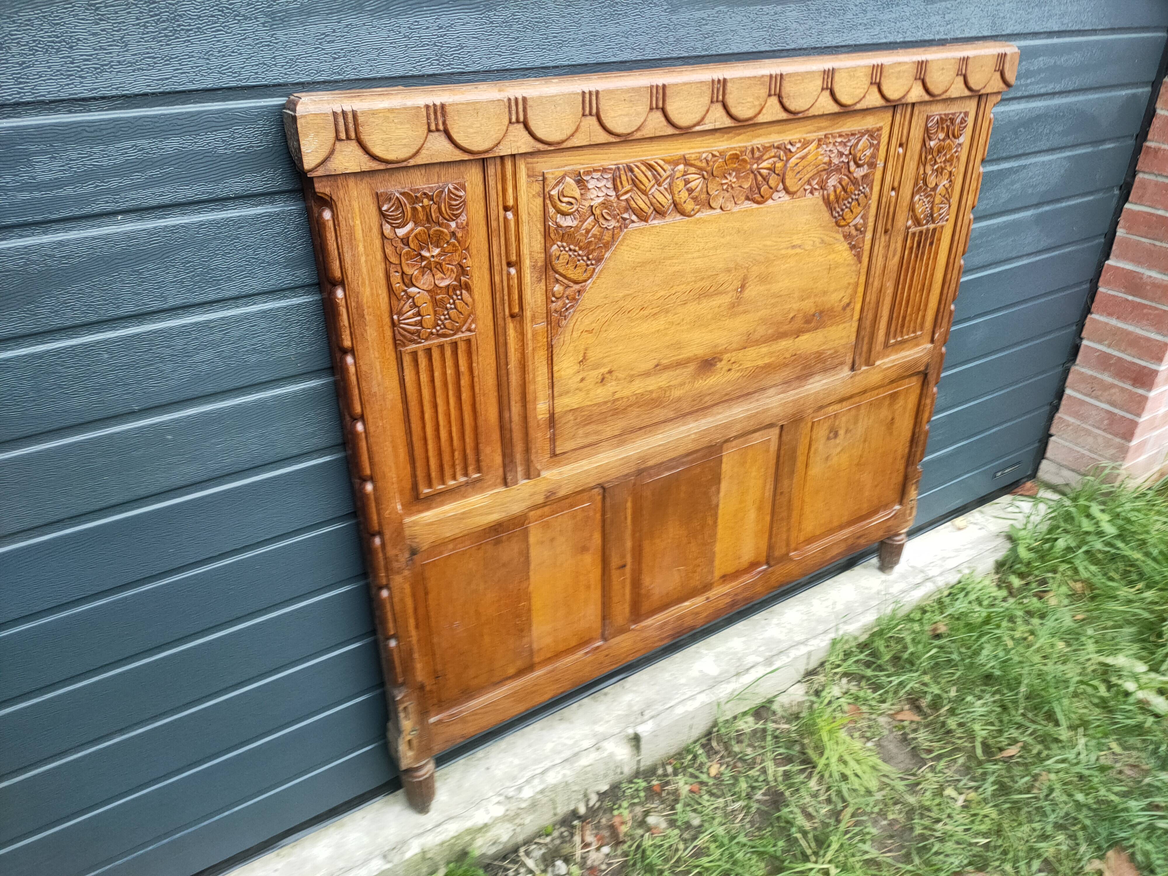 1930s headboard in solid oak