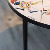 Circular coffee table decorated with warriors - 1960 Roger Capron