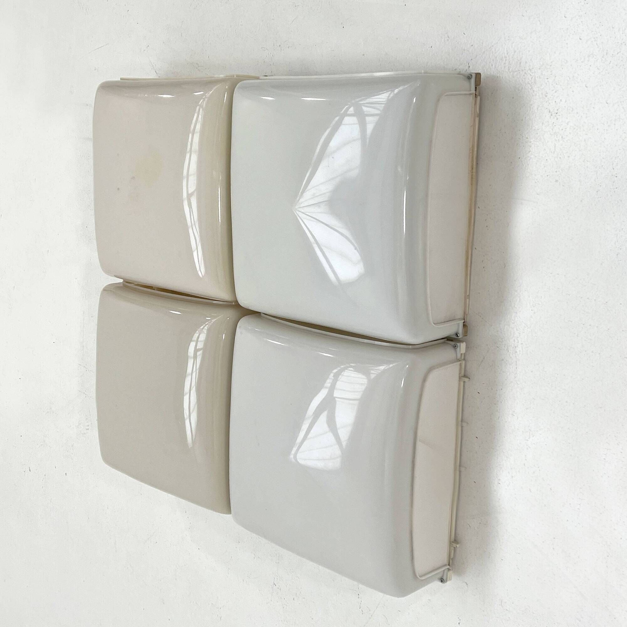 Set of 4 Cnosso Wall Lights by Angelo Mangiarotti for Artemide, 1960