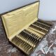 Antique dessert service 12 knives & 12 forks in brass and wood