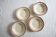 Lot  de 4 assiettes creuses vintages à décor bordeaux