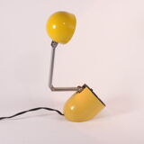Space age yellow telescopic pill reading lamp by well-lite, honkong 1970s.