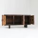 Vintage Brutalist Spanish carved sideboard credenza
