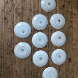 Set of 10 dessert plates in earthenware