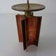 Vintage German Brutalist Candleholder in Copper and Brass, 1960s