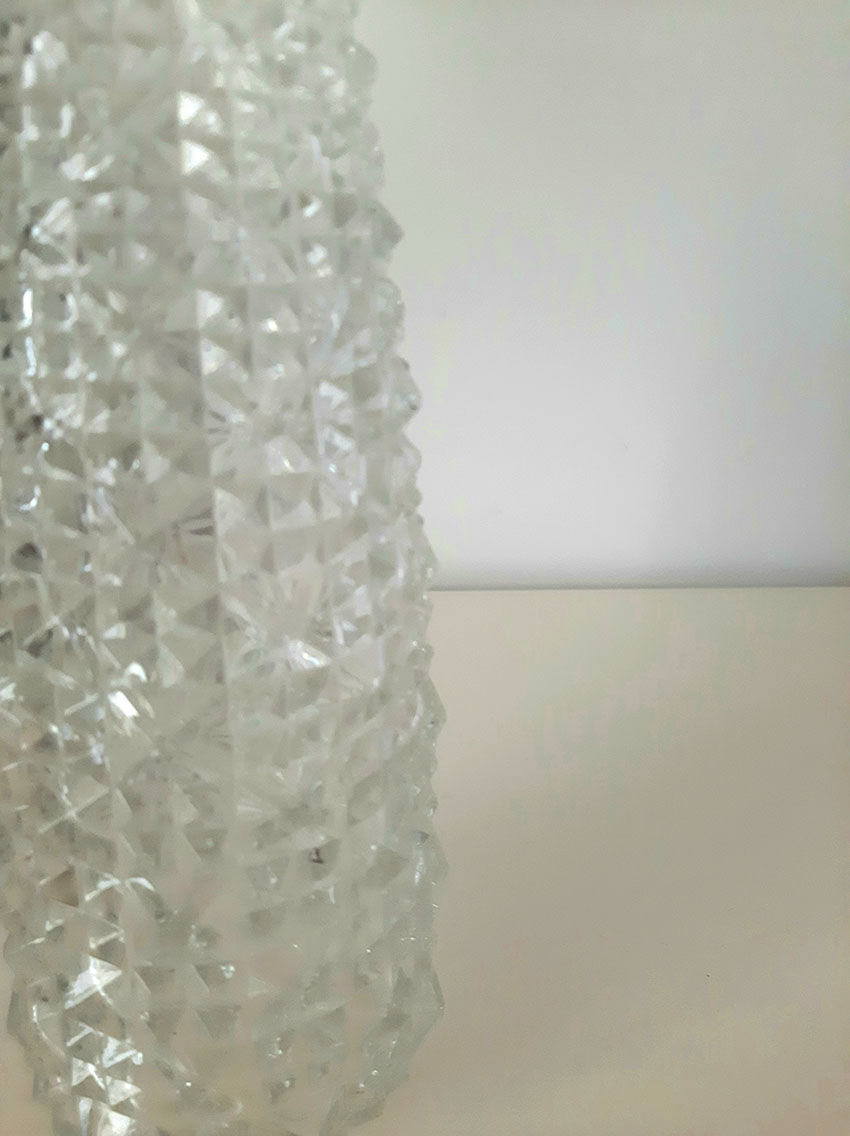 Relief glass lampshade, chandelier flute