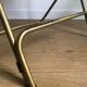 Vintage folding chair lafuma chantazur with striped golden fabric