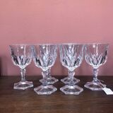 6 Arques crystal wine glasses, Chaumont model, 12.5cm
