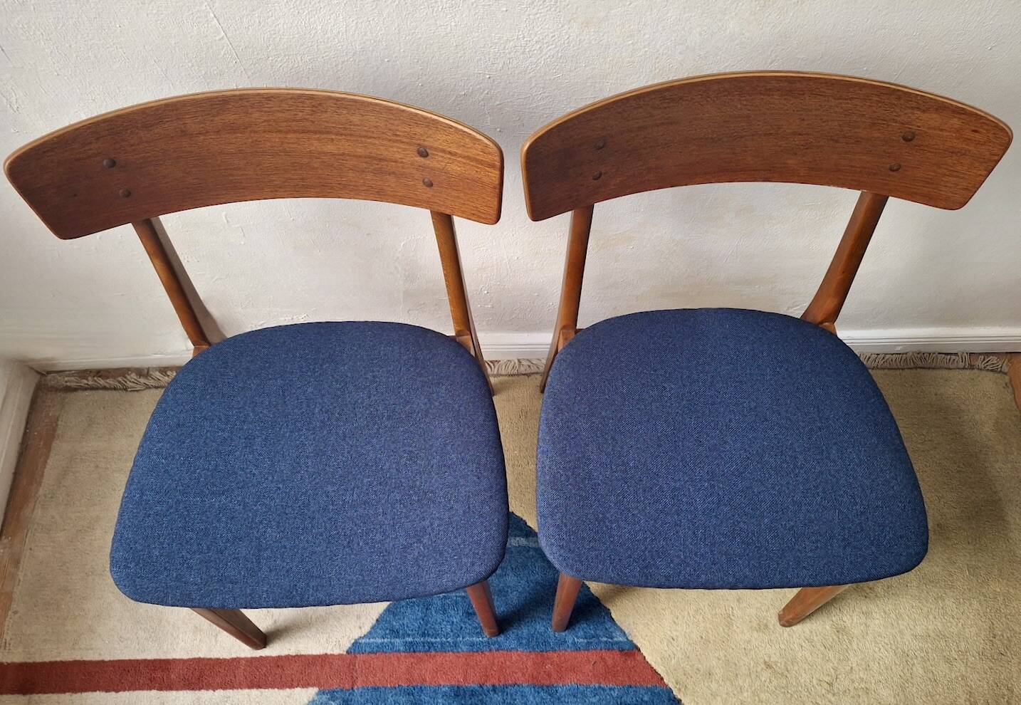 Mid century pair of Danish teak dining chairs, 1960s