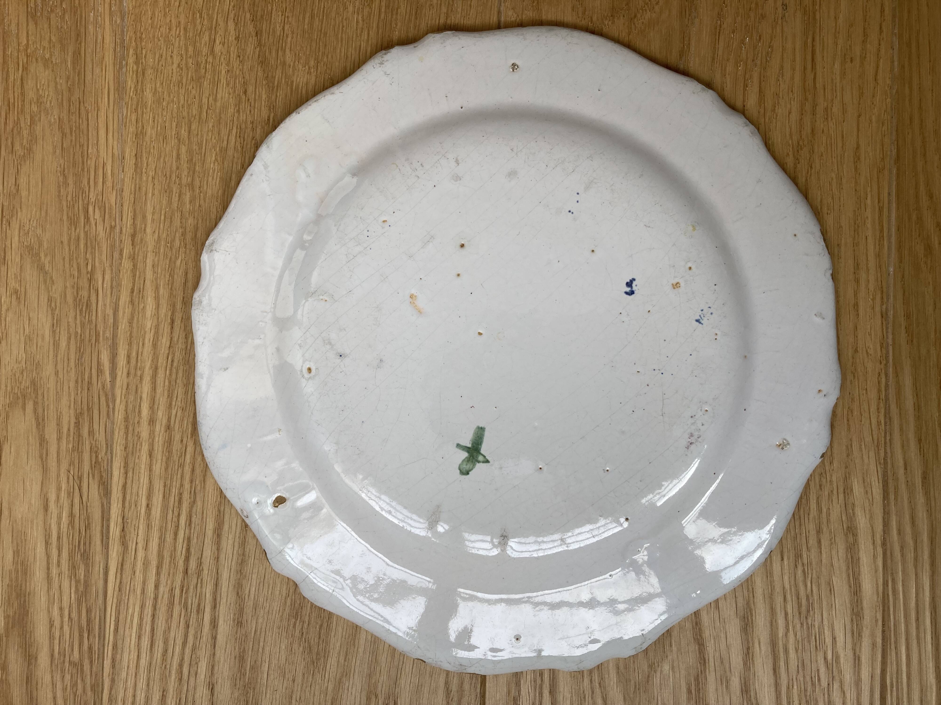 Antique earthenware plate