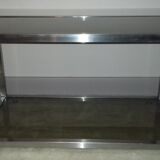 Coffee table modernist design metal and glass