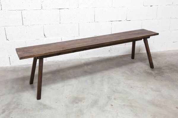 Banc artisanal 1960 brutaliste 175cm