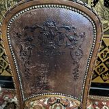 Série de 4 chaises Louis XVI en cuir