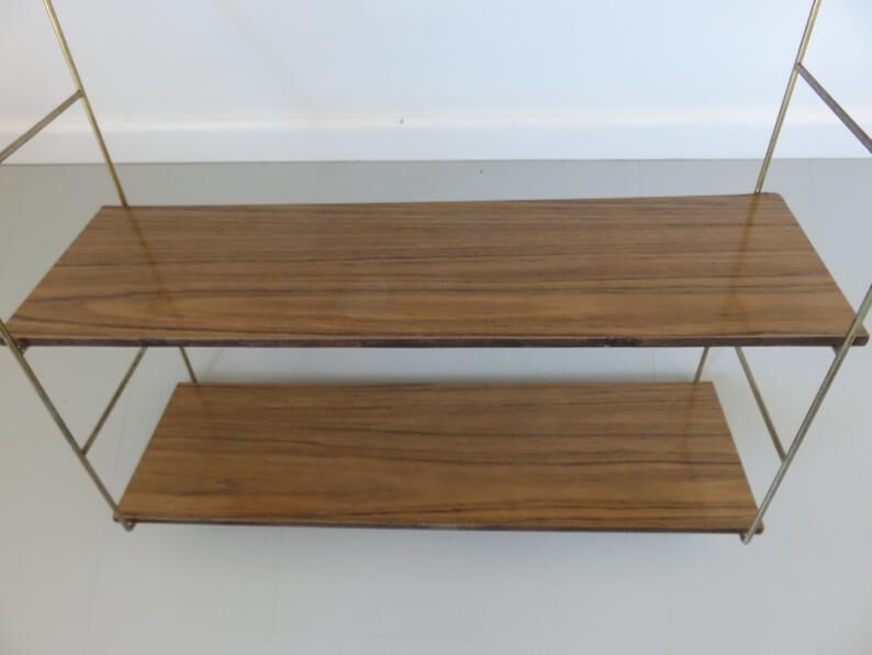 Flexible veneer formica veneer and 50s 60s gold metal