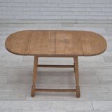 1970s, Danish foldable side table, solid oak wood, original condition.