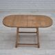 1970s, Danish foldable side table, solid oak wood, original condition.