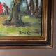 oil painting and knife on canvas mounted on a frame. Vintage